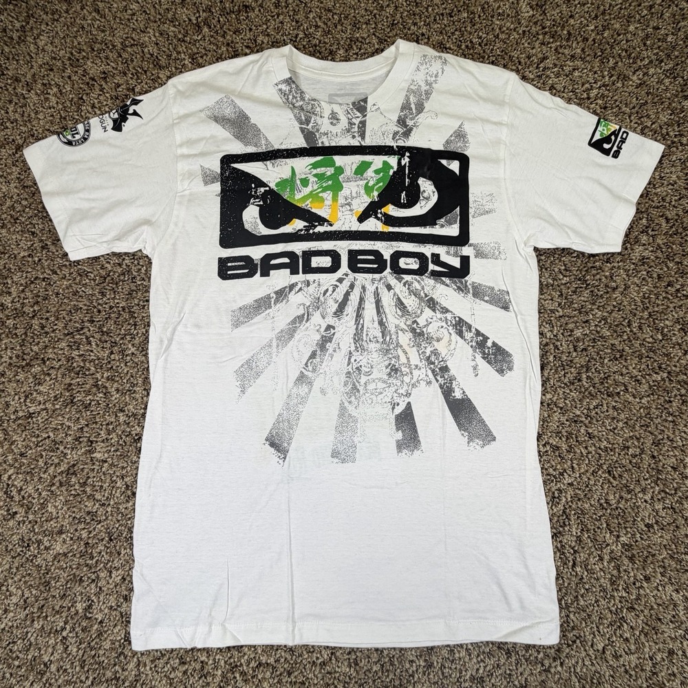 2011 Bad Boy Mauricio Shogun Rua UFC 128 Walkout Shirt MMA Brazil Jon Jones M